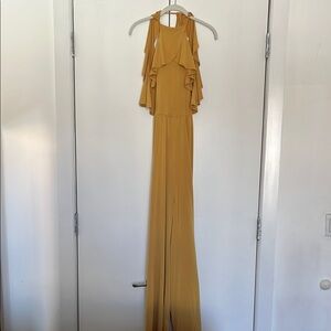 Mustard Yellow Ruffle Jumpsuit